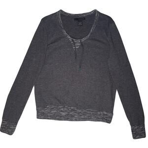 Calvin Klein Women's Gray Pullover Sweater Top Size Medium Cotton Blend Stretch